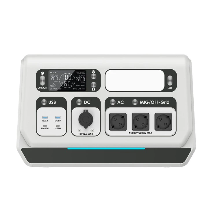 220V 2048WH Portable Grid Connected Power Supply